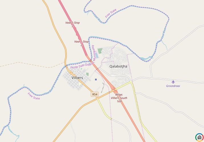 Map location of Villiers